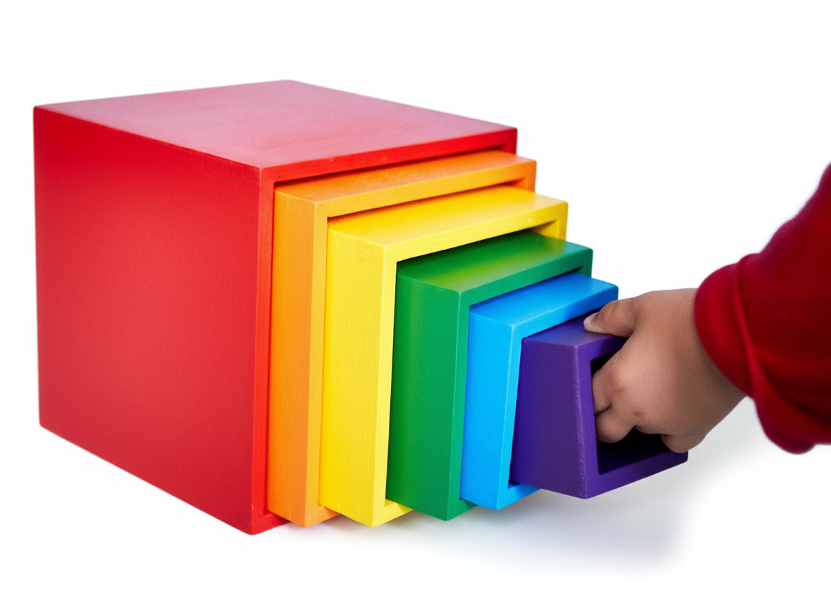 Rainbow Wooden Block Set